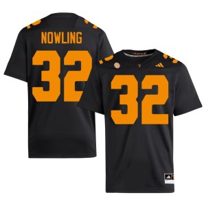 Bill Nowling UT Volunteers #32 College Football Men Replica Black Jerseys 387740-931