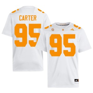 Breeze Carter #95 Men White College Football The Tennesseans Official Jerseys 263340-168