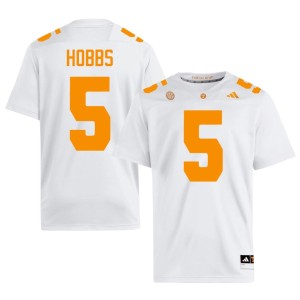 Daevin Hobbs Official #5 White College Football Tenn Men's Jerseys 115468-170