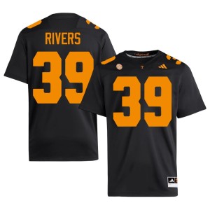 Darryl Rivers College Football Tennessee Vols #39 Black Stitched Men's Jersey 834878-909