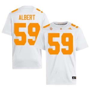Dereon Albert White College Football Volunteers Player Mens #59 Jersey 735114-811