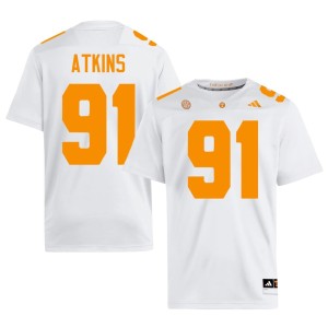 Doug Atkins College Football Official Volunteers Men #91 White Jersey 796688-279