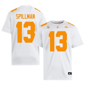 Edwin Spillman UT Vols White Replica #13 Men's College Football Jersey 888660-867