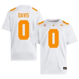 Ethan Davis Mens Tenn Vols Game White #0 College Football Jerseys 610489-413