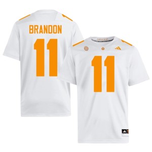 Faizon Brandon Men's White Big Orange High School #11 College Football Jersey 828878-554