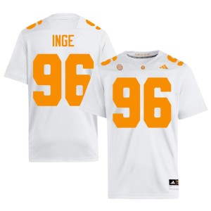 Isaiah Inge College Football University Of Tennessee Mens White #96 Limited Jerseys 740966-302