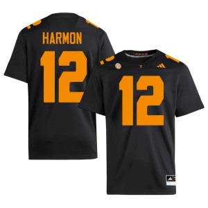 Jaedon Harmon Embroidery Men's Volunteers Black College Football #12 Jerseys 300729-930