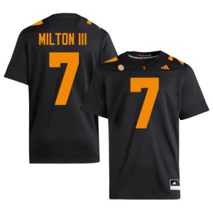 Joe Milton III College Football Men's #7 Volunteers Black Limited Jerseys 626699-527