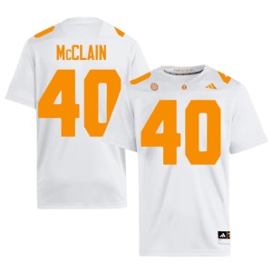 KJ McClain UTK 2026 College Football White #40 Men's Jersey 806065-120