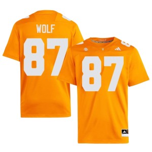 Luca Wolf Men's High School #87 College Football Orange UT Jersey 824064-221