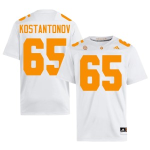 Michael Kostantonov Men's Game White TN Volunteers #65 College Football Jerseys 108730-196