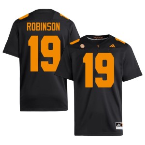 Nathan Robinson Men's TN Vols Limited Black College Football #19 Jerseys 924345-190