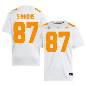 Nuk Simmons UT Vols Replica College Football White Men #87 Jerseys 771515-883