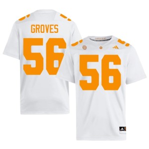 Zach Groves Men #56 College Football TN Vols White Player Jerseys 529409-811