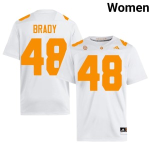 Bennett Brady NCAA White The Tennesseans #48 College Football Women's Jersey 381980-974