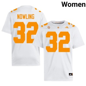 Bill Nowling #32 TN Player Womens College Football White Jersey 566568-497