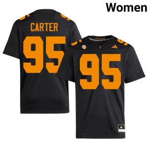 Breeze Carter Black Women's College Football #95 Tennessee Replica Jersey 967556-255