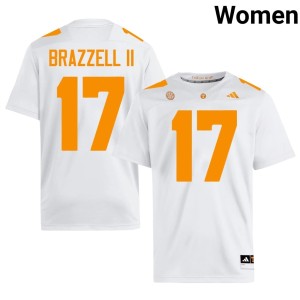 Chris Brazzell II NCAA Tenn White #17 Women College Football Jerseys 914681-256
