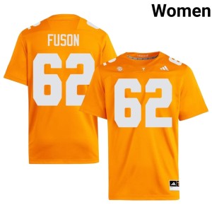 Clyde Fuson #62 Embroidery Orange Tennessee Volunteers Women College Football Jerseys 616883-273