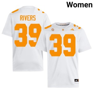 Darryl Rivers University Big Orange College Football White #39 Women Jersey 622352-124