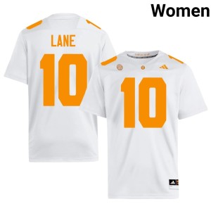 Dejuan Lane College Football #10 White University VOL Women's Jersey 611468-802