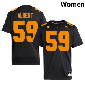 Dereon Albert VOL Black College Football #59 Stitched Womens Jerseys 553040-503