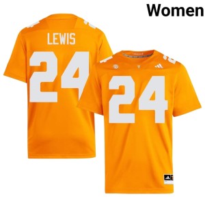 Dylan Lewis University Orange #24 Women's UT Volunteers College Football Jersey 386638-503