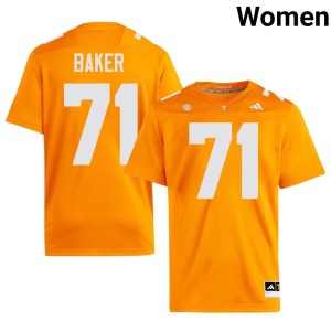 Ed Baker #71 TN Replica Women's College Football Orange Jerseys 906429-365