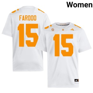 Edrees Farooq Women's White #15 TN Volunteers Official College Football Jerseys 319428-683