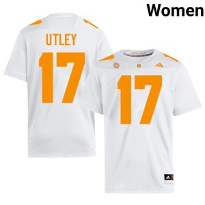Ethan Utley White Official Vols #17 Women College Football Jerseys 342368-672