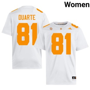 Ian Duarte College Football NCAA The Varsity White #81 Women Jersey 313238-642