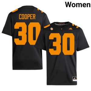 JaColby Cooper College Football Black Womens #30 TN Volunteers NCAA Jersey 604778-803