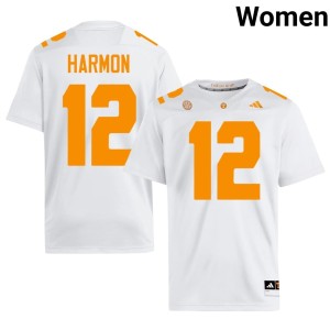 Jaedon Harmon Women Replica White #12 College Football Tennessee Jersey 100297-114