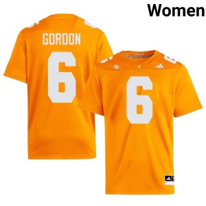 Javin Gordon Women's NCAA Tennessee Volunteers #6 Orange College Football Jersey 959204-569