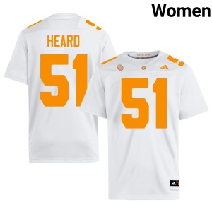Jeremias Heard Vols Women's College Football High School #51 White Jerseys 888642-854