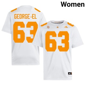 Jeremy George-El Replica College Football Tenn Vols Women's White #63 Jerseys 294948-581