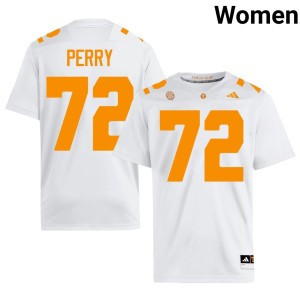 Jesse Perry White Tennessee Vols Official #72 College Football Womens Jerseys 908883-159