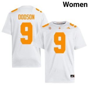Joakim Dodson White Official Women's #9 Vols College Football Jersey 494281-247