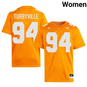Josh Turbyville Orange #94 The Tennesseans Game College Football Women's Jersey 271669-770