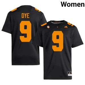 Mariyon Dye Black Stitched #9 College Football Volunteers Women Jersey 142668-999