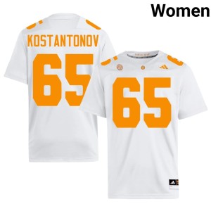 Michael Kostantonov #65 White Game Women College Football University Of Tennessee Jerseys 848790-956