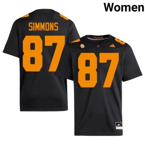 Nuk Simmons Game #87 Womens VOL College Football Black Jersey 753019-744