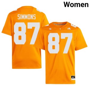 Nuk Simmons Womens Tennessee Vols Orange College Football #87 2026-27 Jerseys 286836-879