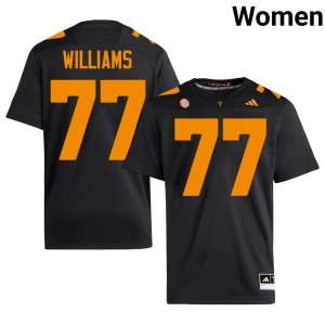 Ory Williams Volunteers Black College Football Embroidery Womens #77 Jerseys 969086-881