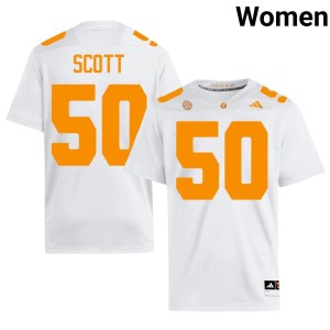 Ryan Scott UT Volunteers College Football Womens White #50 Official Jerseys 726390-472