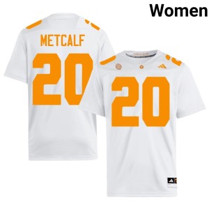 Tevis Metcalf High School White College Football VOL #20 Women's Jersey 575605-164