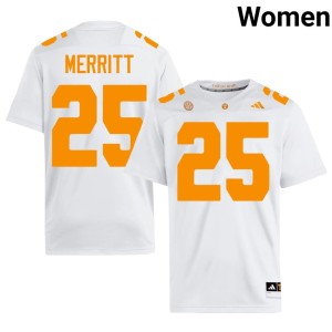 Tim Merritt #25 College Football Women's Stitched VOL White Jersey 444791-981