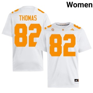 Trent Thomas College Football Womens White UT Embroidery #82 Jerseys 383592-250