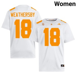 Tyree Weathersby University College Football UT #18 White Womens Jerseys 185914-638