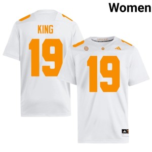 Tyreek King College Football Tennessee Women White #19 Alumni Jerseys 752681-798